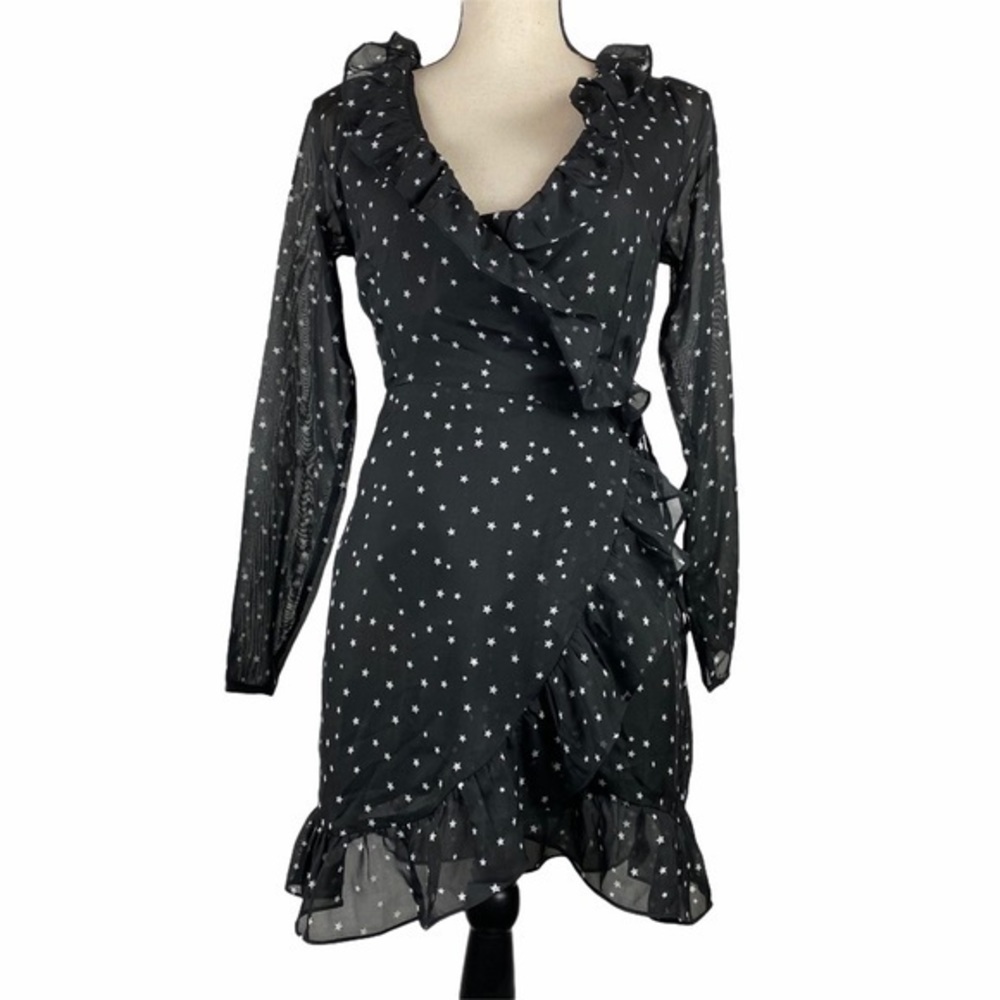 By The Way. Rachel Wrap Dress Sheer Star R…